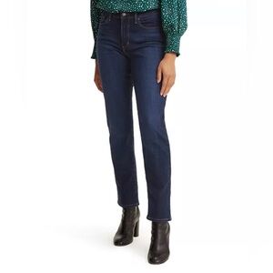 Levi's Classic Mid Rise Straight Leg Jeans Women's Size 10 Dark Wash Denim